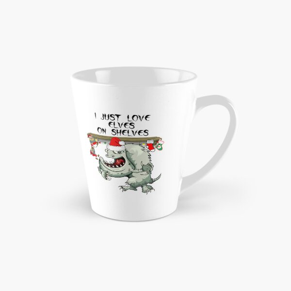 Item preview, Bad Monster Santa | I Just Love Elves On Shelves | Two Elves Climbing Off A Shelf designed and sold by Oaks Creations.