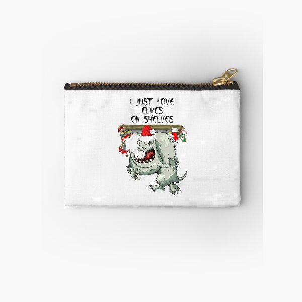 Item preview, Bad Monster Santa | I Just Love Elves On Shelves | Two Elves Climbing Off A Shelf designed and sold by Oaks Creations.