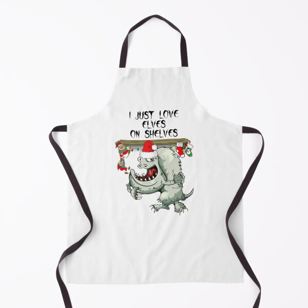Item preview, Bad Monster Santa | I Just Love Elves On Shelves | Two Elves Climbing Off A Shelf designed and sold by Oaks Creations.