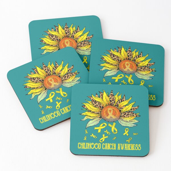 Item preview, Childhood Cancer Awareness Leopard Sunflower Girl Support 136 designed and sold by Sankiloeti.