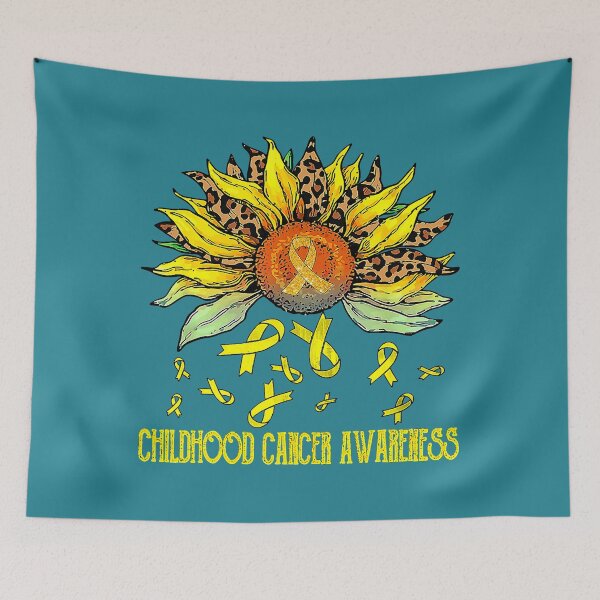 Item preview, Childhood Cancer Awareness Leopard Sunflower Girl Support 136 designed and sold by Sankiloeti.