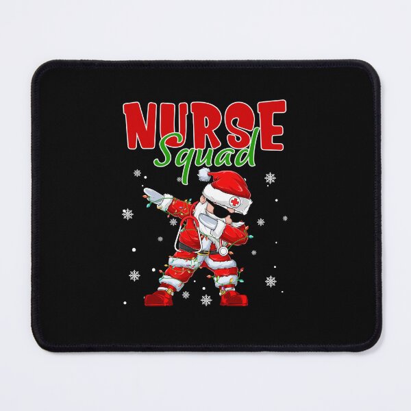 Item preview, Merry Xmas With Dabbing Santa Christmas Lights Nurse Squad Scrub Tops designed and sold by MichalwSatterf.