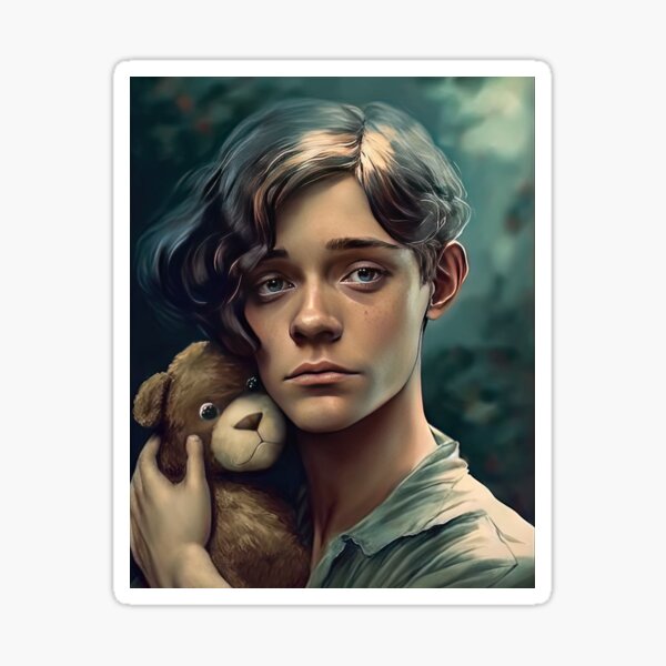 Item preview, Sebastian and his teddy bear designed and sold by Soria Moria.