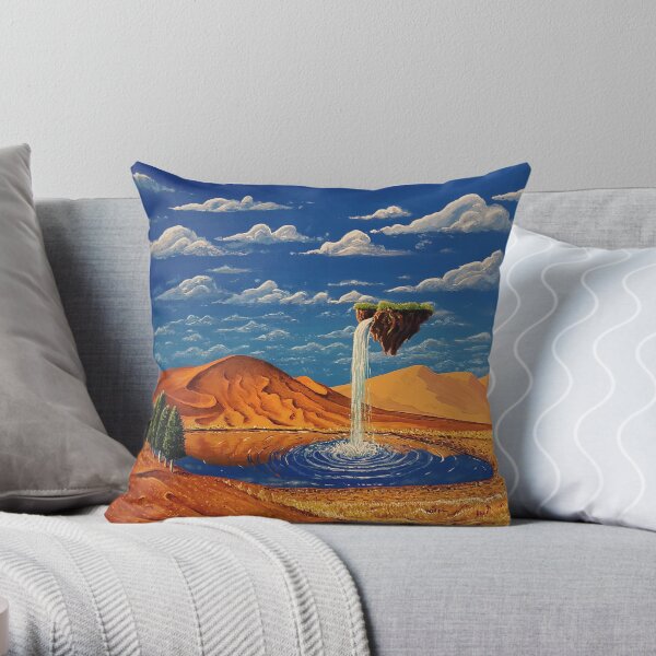 Desolate Cascade Throw Pillow