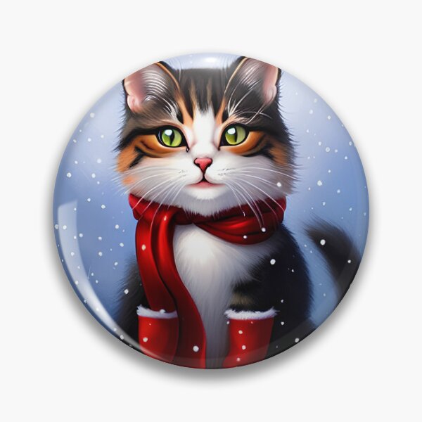 Item preview, Christmas Cat Closeup designed and sold by ArtificialCraft.