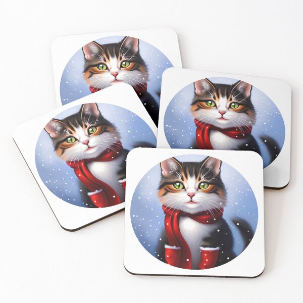 Item preview, Christmas Cat Closeup designed and sold by ArtificialCraft.