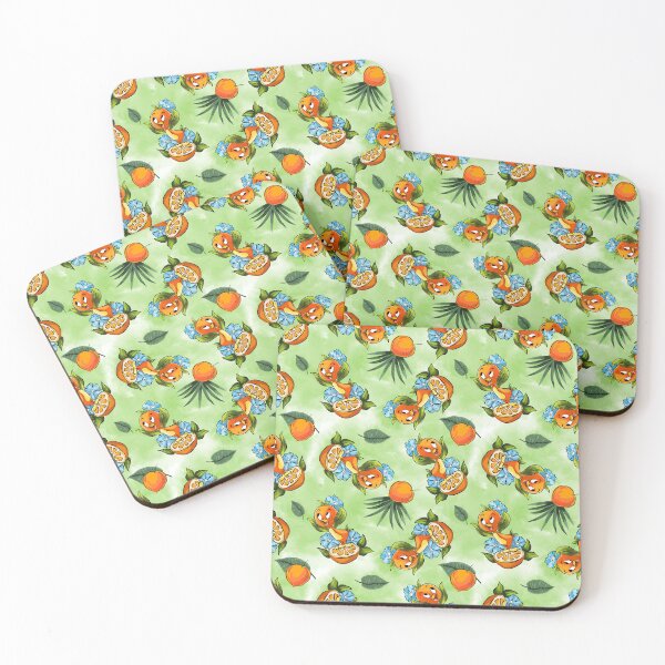 Item preview, Little Orange Bird (Green Background) designed and sold by Disney1955Fan.