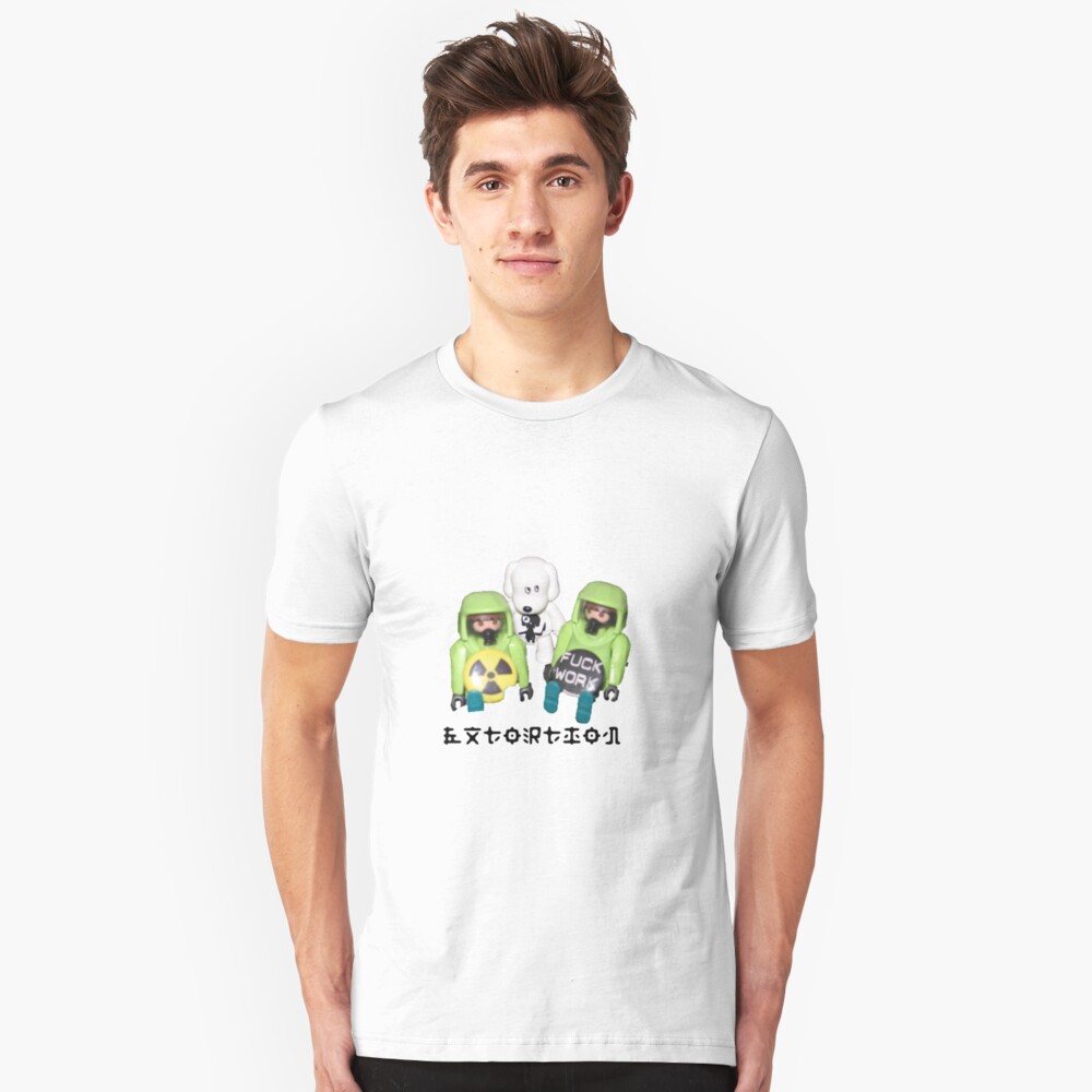 extortion - f*ck work Slim Fit T-Shirt