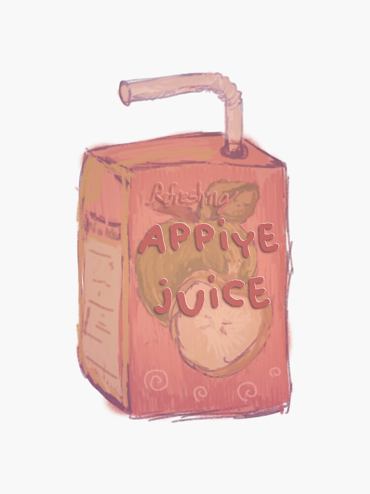 "Refreshing Apple Juice Box" Sticker for Sale by magpieve Redbubble