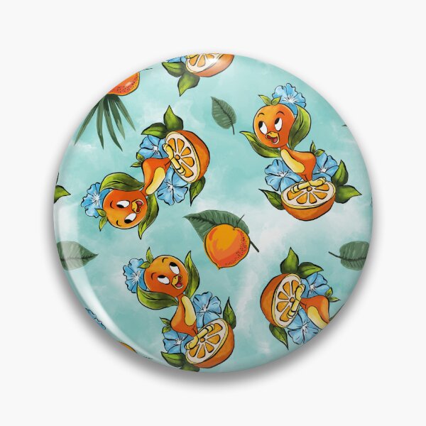 Item preview, Little Orange Bird (Blue Background) designed and sold by Disney1955Fan.