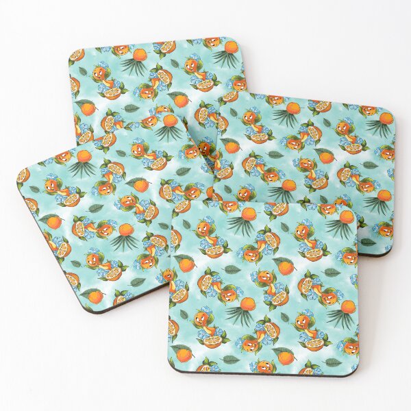 Item preview, Little Orange Bird (Blue Background) designed and sold by Disney1955Fan.