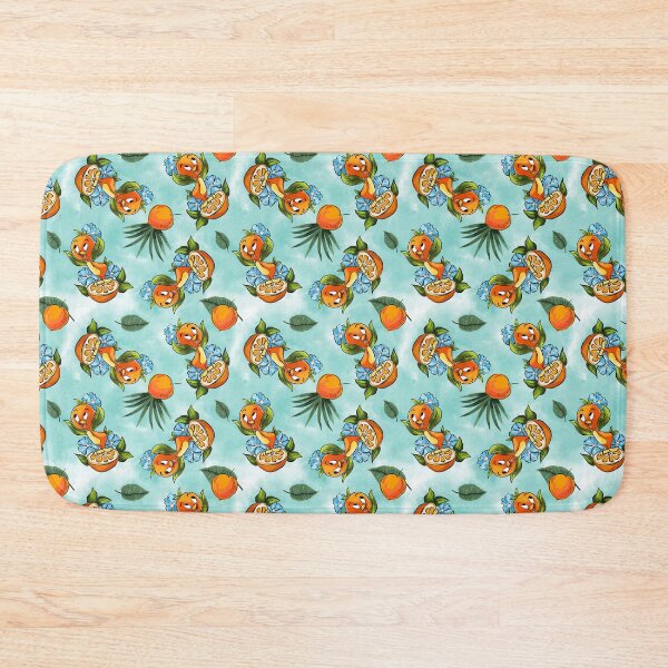 Item preview, Little Orange Bird (Blue Background) designed and sold by Disney1955Fan.