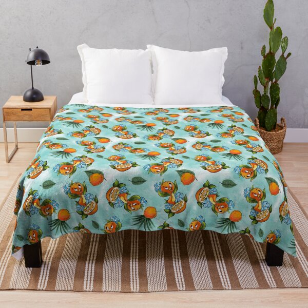 Item preview, Little Orange Bird (Blue Background) designed and sold by Disney1955Fan.