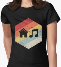 House Music - Vintage Retro Hexagon Women's Fitted T-Shirt