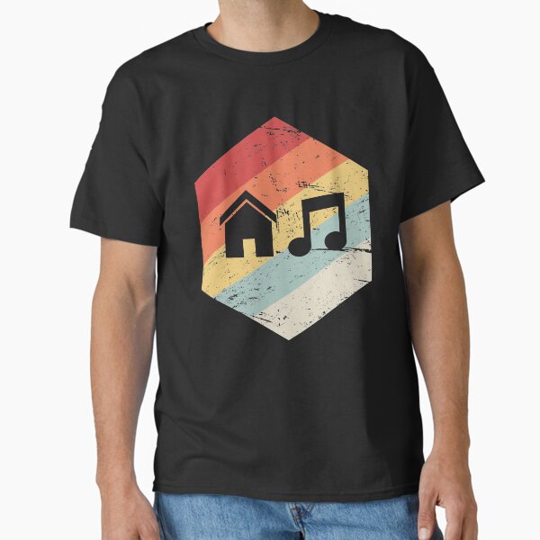 House Music - Vintage Retro Hexagon Classic T-Shirt