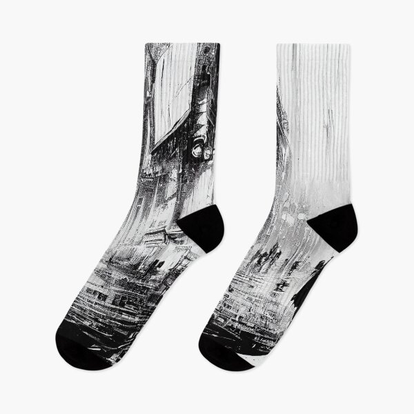 Item preview, Monochrome City Painting Grunge Nostalgia designed and sold by trajeado14.