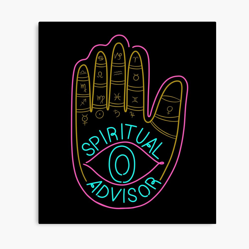 spiritual advisor neon sign