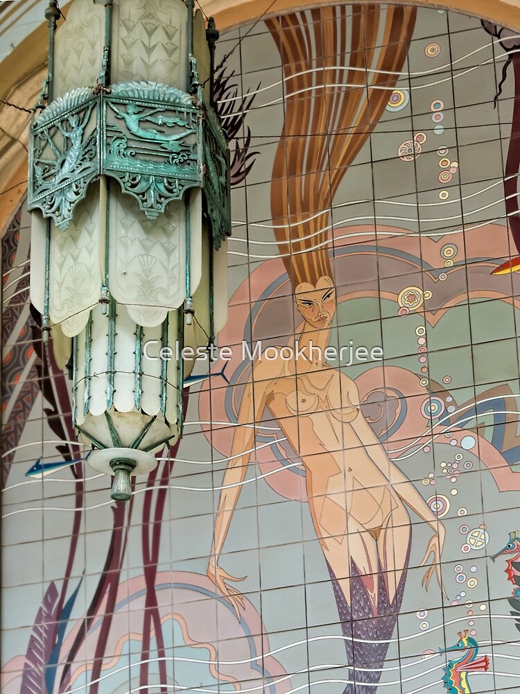 Avalon Casino entrance - mermaid mural by celestem