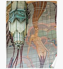 Avalon Casino entrance - mermaid mural Poster