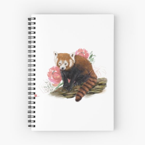 Item preview, Red Panda and Florals designed and sold by Audrey Takeshta.