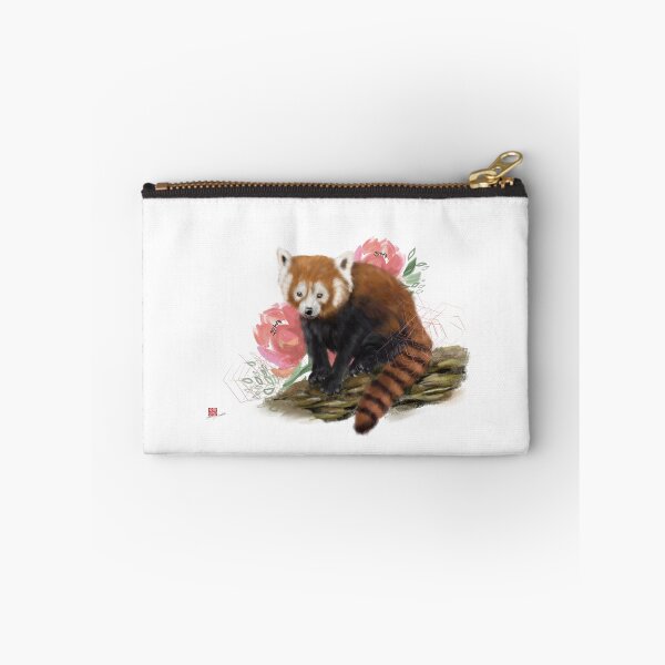 Item preview, Red Panda and Florals designed and sold by Audrey Takeshta.