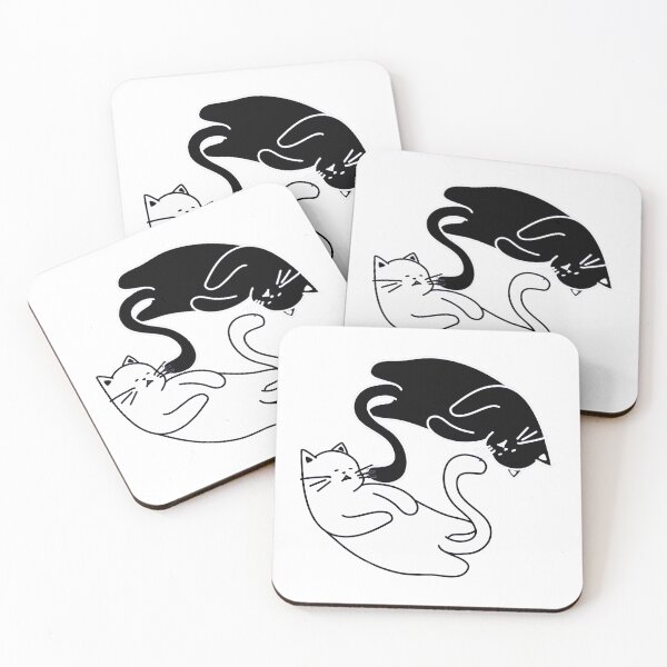 Item preview, Yin Yang cats on white designed and sold by SpongyDesings.
