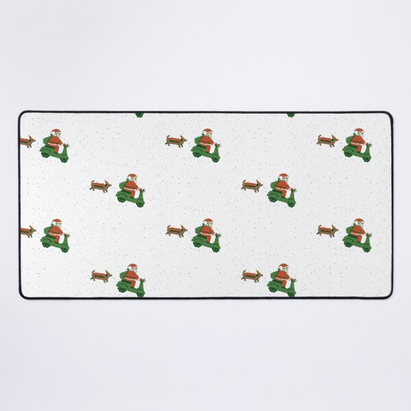 Item preview, Dog elf and santa on bike designed and sold by SkyisBright.