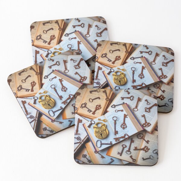 Item preview, Owl Lock And Old Keys On Books designed and sold by Garry Gay.