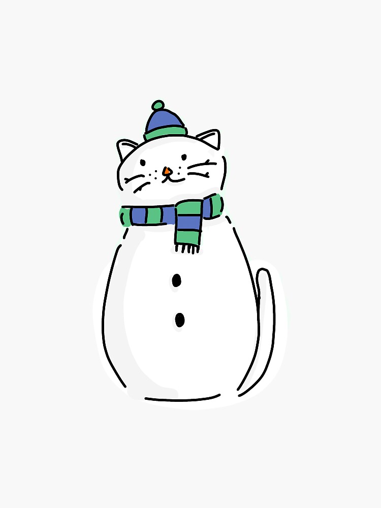 Snowcat Sticker For Sale By Eddiammm Redbubble