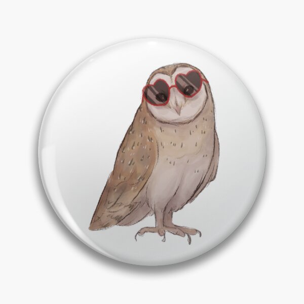 Item preview, Barn Owl with Heart Sunglasses designed and sold by FandomOwlTrash.