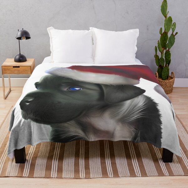 Item preview, Black Lab Puppy is sleepy on Christmas Eve designed and sold by LittlePetDesign.