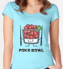 Poke bowl Hawaii raw fish salad chopsticks aku Women's Fitted Scoop T-Shirt