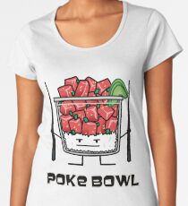 Poke bowl Hawaii raw fish salad chopsticks aku Women's Premium T-Shirt