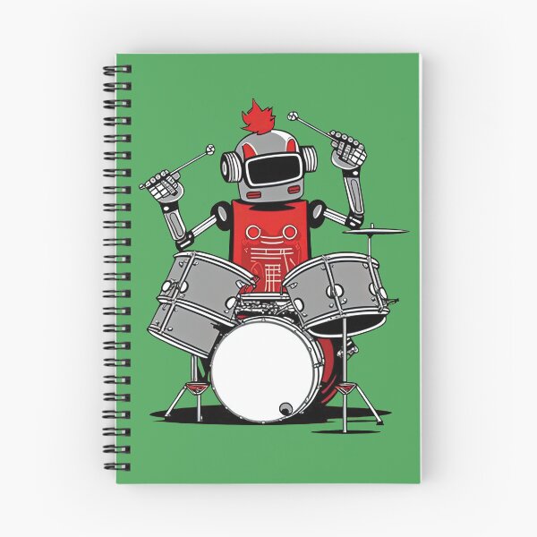 Item preview, Robot Playing Drums designed and sold by ThePurpleMelon.