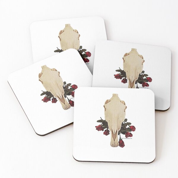 Item preview, Horse Skull with Red Roses designed and sold by thehorsesback.