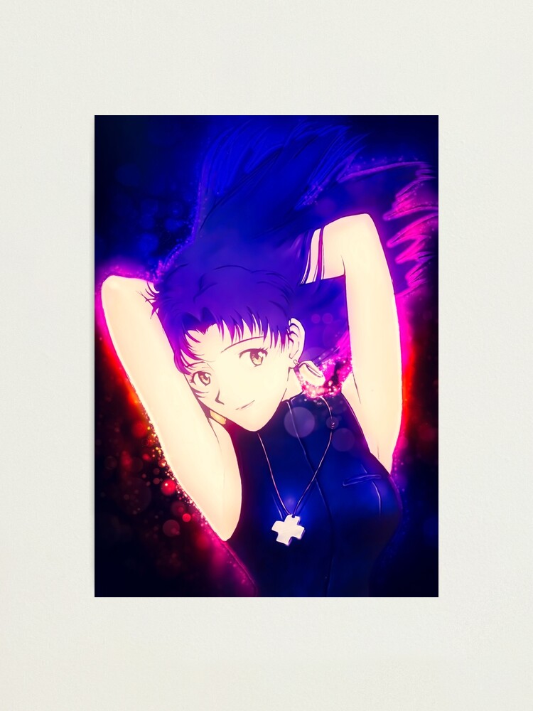 Misato Katsuragi Neon Genesis Evangelion Fanart Anime Waifu Photographic Print For Sale By