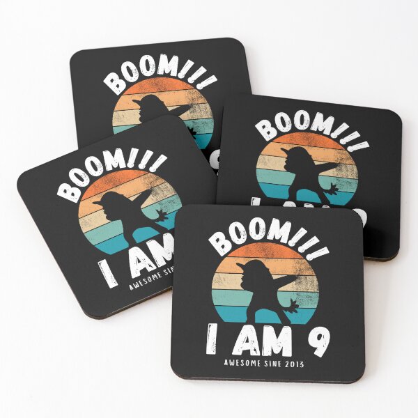 Item preview, Boom I'm 9 Birthday, Awesome Happy 9th Birthday designed and sold by Sarocha Kaewsanod.