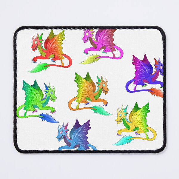 Item preview, Fairy Dragon Rainbow Pattern designed and sold by ChronicCrafting.