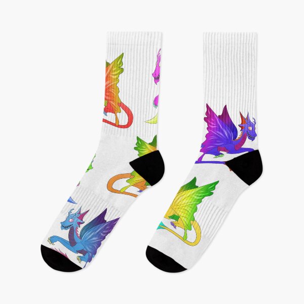 Item preview, Fairy Dragon Rainbow Pattern designed and sold by ChronicCrafting.