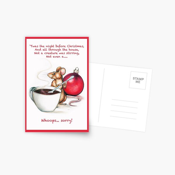 Christmas Mouse Postcard