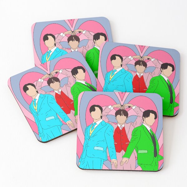 Item preview, The Maknaepuff Boys (blue pink background) designed and sold by bandfanarii.