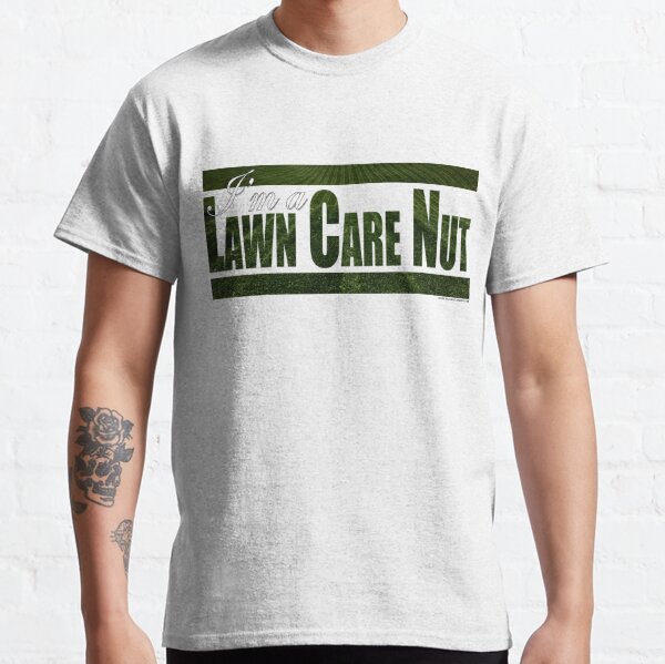 Push Mower Man Lawn Care Reel Cutting Grass Meme T-Shirt