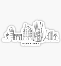 Barcelona Skyline Sticker