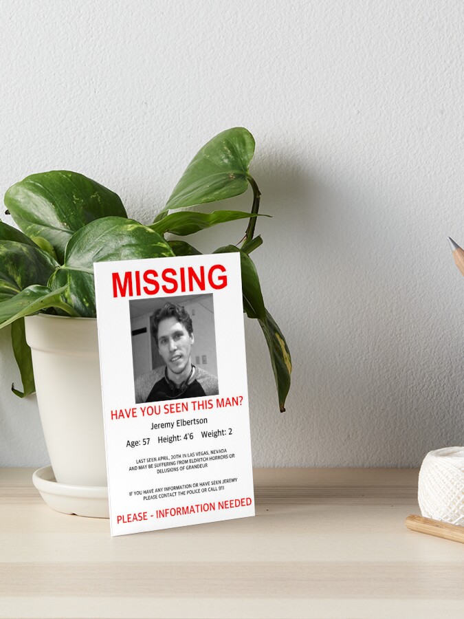 jerma is missing Art Board Print for Sale by kotonok0