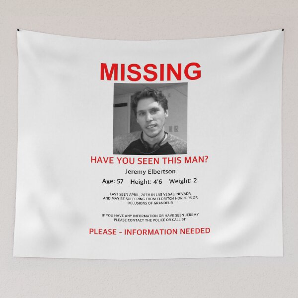 Item preview, jerma is missing designed and sold by kotonok0.