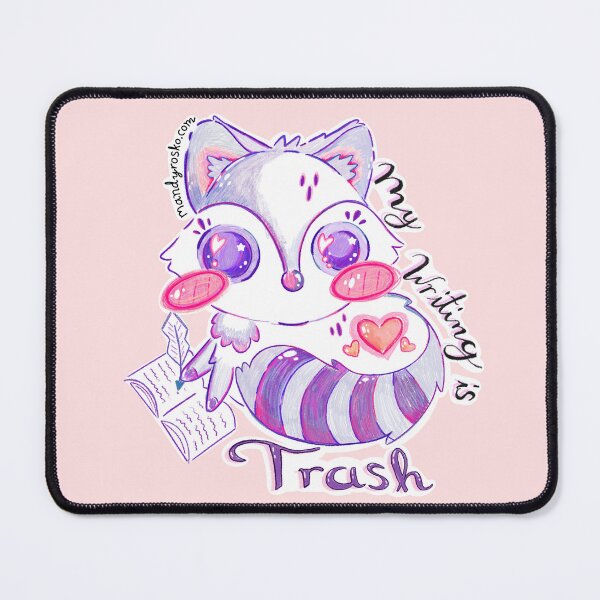 Item preview, My Writing Is Trash Kawaii Raccoon designed and sold by MandyRosko.