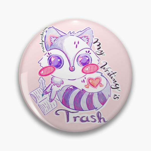 Item preview, My Writing Is Trash Kawaii Raccoon designed and sold by MandyRosko.
