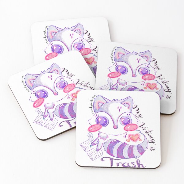 Item preview, My Writing Is Trash Kawaii Raccoon designed and sold by MandyRosko.