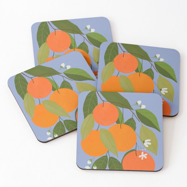 Item preview, Orange branch - dusty blue designed and sold by PrettywithColor.