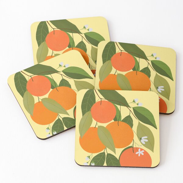 Item preview, Orange branch - yellow designed and sold by PrettywithColor.